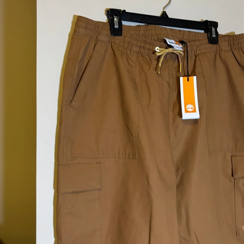 Men's Cargo Drawstring Pants - Brown - Picture 5 of 7
